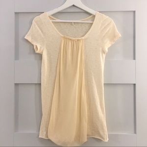 J Crew Tee with Sheer Panel